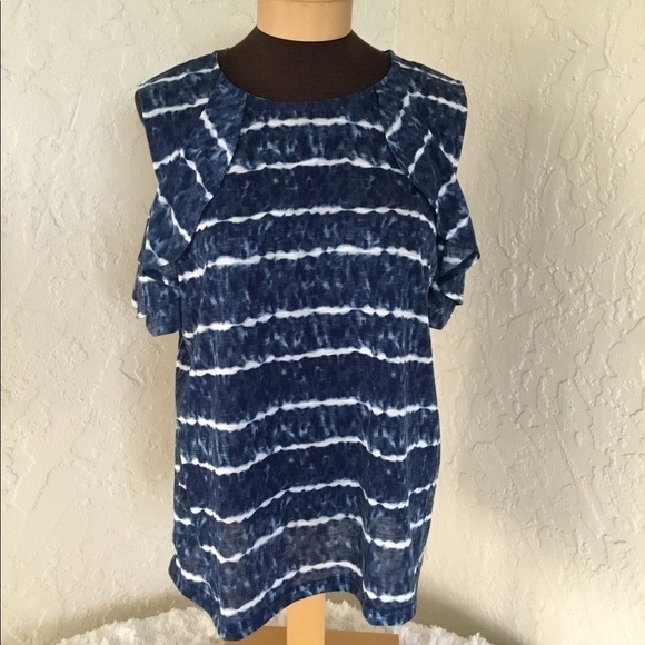 JUICY Couture XL ruffle raglan top blue - Picture 1 of 11